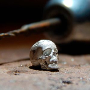 pendientes calavera plata vodoo
