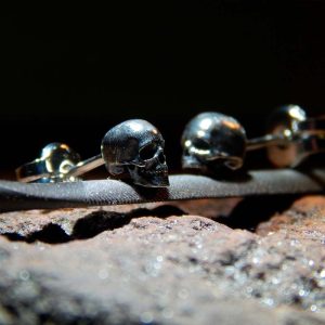 pendientes plata calavera vodoo